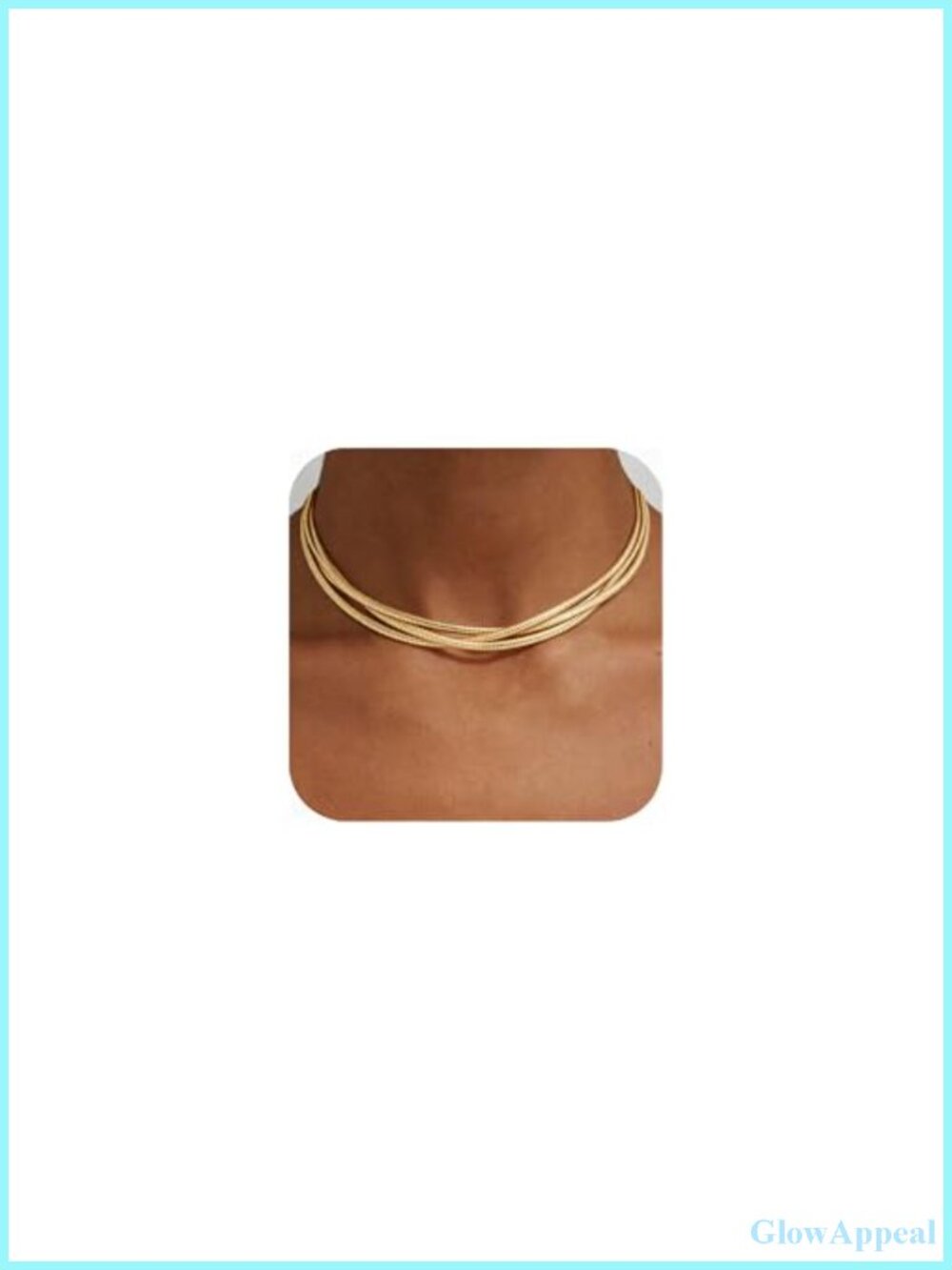 Chunky Gold Necklace Wrap Choker for Women Lightweight Alloy Statement